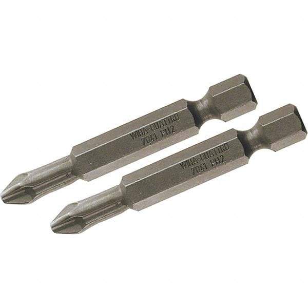 Wiha - #1 Power Bit - 1/4" Drive, 2" OAL - USA Tool & Supply