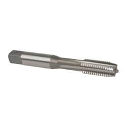 OSG - M8x1.25 Metric Coarse 6H 4 Flute Bright Finish High Speed Steel Straight Flute Standard Hand Tap - Plug, Right Hand Thread, 2-23/32" OAL, 1-1/8" Thread Length, D5 Limit, Oversize - Exact Industrial Supply