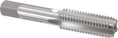 OSG - M18x2.50 Metric Coarse 4 Flute Bright Finish High Speed Steel Straight Flute Standard Hand Tap - Bottoming, Right Hand Thread, 4-1/32" OAL, 1-13/16" Thread Length, D7 Limit, Oversize - USA Tool & Supply