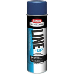 Krylon - 20 fl oz Blue Field Marking Paint - 602' Coverage at 2" Wide, Water-Based Formula - USA Tool & Supply
