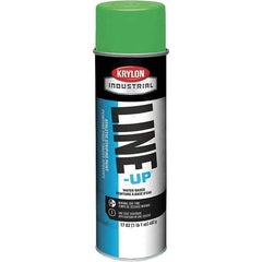 Krylon - 20 fl oz Green Field Marking Paint - 602' Coverage at 2" Wide, Water-Based Formula - USA Tool & Supply