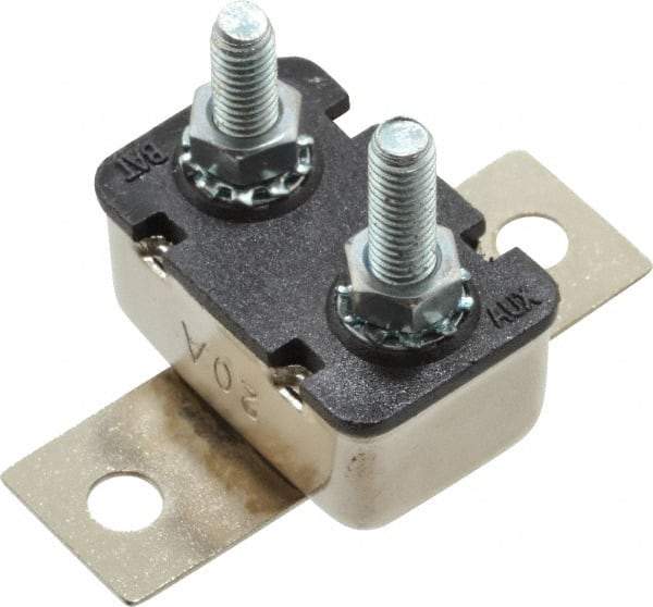 Value Collection - 20 Amp Automotive Heavy Duty Stud Terminal Circuit Breaker - Crosswise Bracket Mount, 1.259" Long x 0.838" Wide 0.652" High - USA Tool & Supply