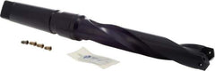 Allied Machine and Engineering - Series 2, 1 to 1-3/8" Diam, 4MT Taper Shank, Helical Flute Spade Drill - 5-3/8" Max Depth, 6-63/64" Body Length, 11-3/8" OAL, Standard Length, Through Coolant - USA Tool & Supply