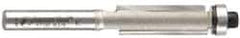 Amana Tool - 3/8" Cut Diam, 1" Length of Cut, 2 Flute Flush Trim Edge Profile Router Bit - Carbide-Tipped, 1/4" Shank Diam, 2-5/8" OAL, Uncoated - USA Tool & Supply