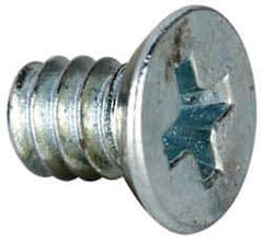 Value Collection - #4-40 UNC, 3/16" OAL Phillips Drive Machine Screw - Flat Undercut Head, Grade J82 Steel, Zinc-Plated Finish, Without Washer - USA Tool & Supply