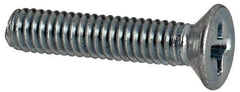 Value Collection - M2.5x0.45 Metric Coarse, 12mm OAL Phillips Drive Machine Screw - Flat Head, Grade 4.8 Steel, Zinc-Plated Finish, Without Washer - USA Tool & Supply