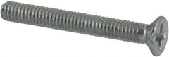 Value Collection - M2.5x0.45 Metric Coarse, 20mm OAL Phillips Drive Machine Screw - Flat Head, Grade 4.8 Steel, Zinc-Plated Finish, Without Washer - USA Tool & Supply