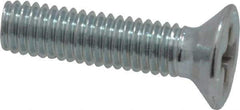Value Collection - M3x0.50 Metric Coarse, 12mm OAL Phillips Drive Machine Screw - Flat Head, Grade 4.8 Steel, Zinc-Plated Finish, Without Washer - USA Tool & Supply