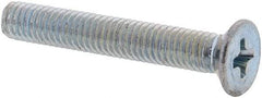 Value Collection - M3x0.50 Metric Coarse, 20mm OAL Phillips Drive Machine Screw - Flat Head, Grade 4.8 Steel, Zinc-Plated Finish, Without Washer - USA Tool & Supply