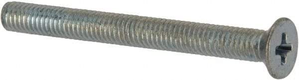 Value Collection - M3x0.50 Metric Coarse, 30mm OAL Phillips Drive Machine Screw - Flat Head, Grade 4.8 Steel, Zinc-Plated Finish, Without Washer - USA Tool & Supply
