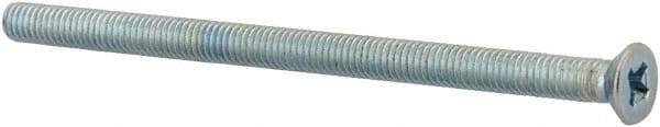 Value Collection - M3x0.50 Metric Coarse, 50mm OAL Phillips Drive Machine Screw - Flat Head, Grade 4.8 Steel, Zinc-Plated Finish, Without Washer - USA Tool & Supply