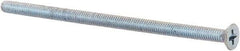 Value Collection - M4x0.70 Metric Coarse, 80mm OAL Phillips Drive Machine Screw - Flat Head, Grade 4.8 Steel, Zinc-Plated Finish, Without Washer - USA Tool & Supply