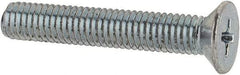 Value Collection - M5x0.80 Metric Coarse, 30mm OAL Phillips Drive Machine Screw - Flat Head, Grade 4.8 Steel, Zinc-Plated Finish, Without Washer - USA Tool & Supply