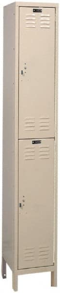 Hallowell - 2 Door, 2 Tier, ValueMax Wardrobe Lockers - USA Tool & Supply