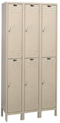 Hallowell - 6 Door, 2 Tier, ValueMax Wardrobe Lockers - USA Tool & Supply