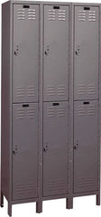 Hallowell - 6 Door, 2 Tier, ValueMax Wardrobe Lockers - USA Tool & Supply