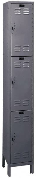 Hallowell - 3 Door, 3 Tier, ValueMax Wardrobe Lockers - USA Tool & Supply