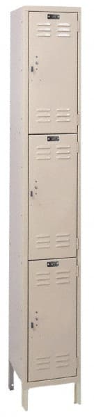 Hallowell - 3 Door, 3 Tier, ValueMax Wardrobe Lockers - USA Tool & Supply
