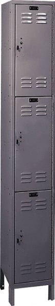 Hallowell - 3 Door, 3 Tier, ValueMax Wardrobe Lockers - USA Tool & Supply