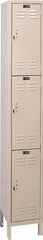 Hallowell - 3 Door, 3 Tier, ValueMax Wardrobe Lockers - USA Tool & Supply