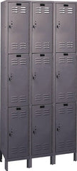 Hallowell - 9 Door, 3 Tier, ValueMax Wardrobe Lockers - USA Tool & Supply
