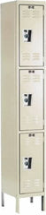 Hallowell - 3 Door, 3 Tier, Ready-Built Wardrobe & Box Lockers - USA Tool & Supply