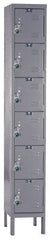 Hallowell - 6 Door, 6 Tier, Ready-Built Wardrobe & Box Lockers - USA Tool & Supply