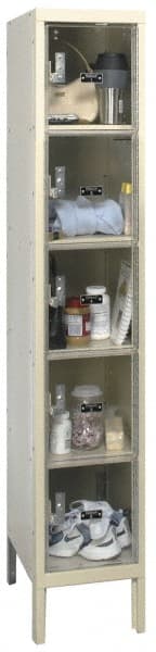 Hallowell - 5 Door, 5 Tier, Safety-View Plus Box Lockers - USA Tool & Supply