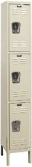 Hallowell - 3 Door, 3 Tier, Galvanite Corrosion Resistant Wardrobe & Box Lockers - USA Tool & Supply