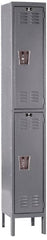 Hallowell - 2 Door, 2 Tier, Premium Wardrobe Lockers - USA Tool & Supply