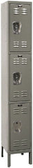 Hallowell - 3 Door, 3 Tier, Premium Wardrobe Lockers - USA Tool & Supply