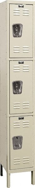 Hallowell - 3 Door, 3 Tier, Premium Wardrobe Lockers - USA Tool & Supply