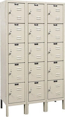Hallowell - 15 Door, 5 Tier, Premium Box Lockers - USA Tool & Supply