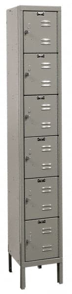 Hallowell - 6 Door, 6 Tier, Premium Box Lockers - USA Tool & Supply