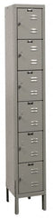 Hallowell - 6 Door, 6 Tier, Premium Box Lockers - USA Tool & Supply