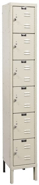 Hallowell - 6 Door, 6 Tier, Premium Box Lockers - USA Tool & Supply