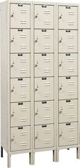 Hallowell - 18 Door, 6 Tier, Premium Box Lockers - USA Tool & Supply