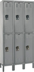 Hallowell - 6 Door, 2 Tier, Premium Wardrobe Lockers - USA Tool & Supply