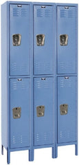 Hallowell - 6 Door, 2 Tier, Premium Wardrobe Lockers - USA Tool & Supply
