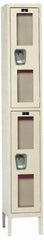 Hallowell - 2 Door, 2 Tier, Safety-View Wardrobe Lockers - USA Tool & Supply