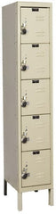 Hallowell - 5 Door, 5 Tier, Ready-Built Wardrobe & Box Lockers - USA Tool & Supply