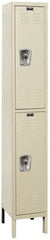 Hallowell - 2 Door, 2 Tier, Ready-Built Wardrobe & Box Lockers - USA Tool & Supply