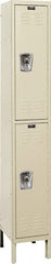 Hallowell - 2 Door, 2 Tier, Ready-Built Wardrobe & Box Lockers - USA Tool & Supply