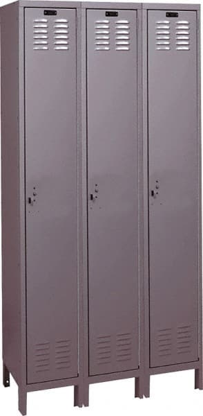 Hallowell - 3 Door, 1 Tier, ValueMax Wardrobe Lockers - USA Tool & Supply