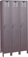 Hallowell - 3 Door, 1 Tier, ValueMax Wardrobe Lockers - USA Tool & Supply