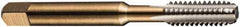 DORMER - M1.6x0.35 Metric Coarse 6H 2 Flute Bright Finish High Speed Steel Straight Flute Machine Tap - Plug, Right Hand Thread, 41mm OAL, 8mm Thread Length, Oversize - USA Tool & Supply