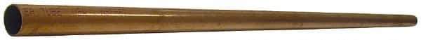 Mueller Industries - 7/8 Inch Outside Diameter x 5 Ft. Long, Copper Round Tube - 0.785 Inch Inside Diameter, 0.045 Inch Wall Thickness, Alloy 122 - USA Tool & Supply