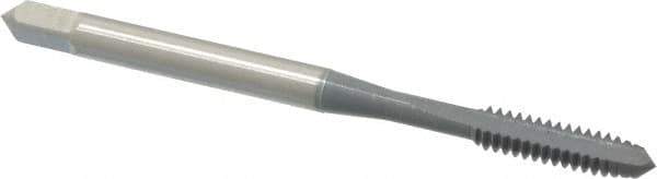 OSG - #6-32 UNC 3B 2 Flute elektraLUBE Finish High Speed Steel Straight Flute Standard Hand Tap - Plug, Right Hand Thread, 2" OAL, 11/16" Thread Length, H2 Limit - Exact Industrial Supply