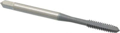 OSG - #6-32 UNC 3B 2 Flute elektraLUBE Finish High Speed Steel Straight Flute Standard Hand Tap - Plug, Right Hand Thread, 2" OAL, 11/16" Thread Length, H2 Limit - Exact Industrial Supply