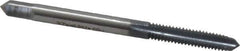 OSG - #8-32 UNC 2B 3 Flute elektraLUBE Finish High Speed Steel Straight Flute Standard Hand Tap - Plug, Right Hand Thread, 2-1/8" OAL, 3/4" Thread Length, H3 Limit - USA Tool & Supply